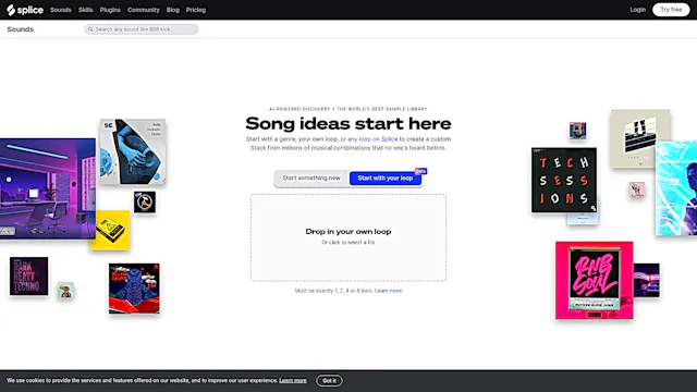 Create a Stack on Splice: AI-Powered Songwriting Inspiration | Splice - Tool thumbnail